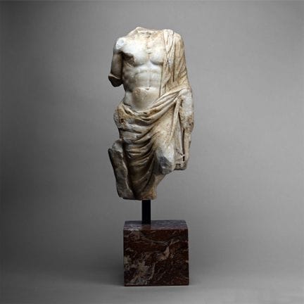 Statue romaine en marbre représentant Asclépios, d