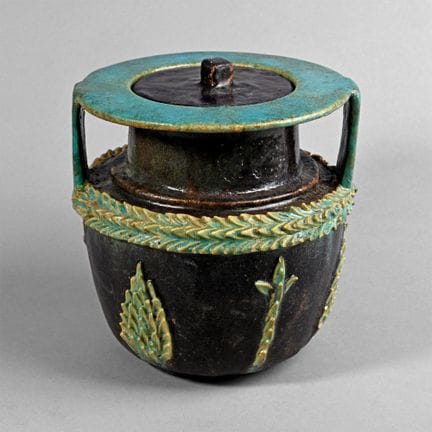 Egyptian Turquoise and Cobalt Blue Faience Amphora