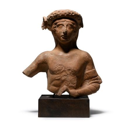 Greek Terracotta Figure of Young Dionysos. 5th cen