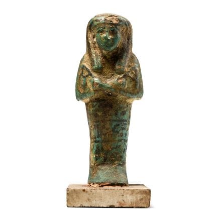Egyptian Blue Faience Shabti of Pa-Ka. The Peter C