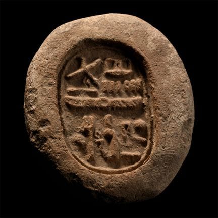 Egyptian Terracotta Mould with Impression of the C