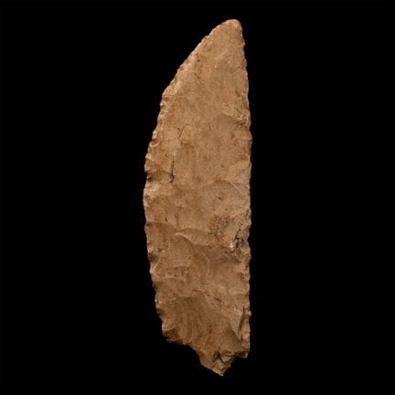 Egyptian Stone Age Knapped Honey-Coloured Flint Kn