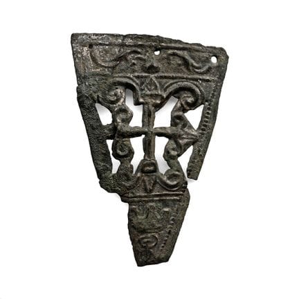 Punta di gladio romano in bronzo stagnato, tipo di