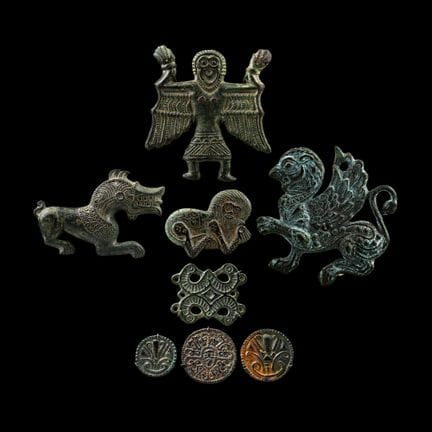Migration Period Bronze Animal Mounts. Northern Gr