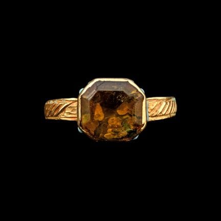 Stuart Period Gold and Enamel Ring with Citrine-Co