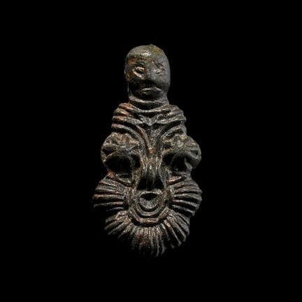 Viking Age Bronze Anthropomorphic Brooch. Circa 8t