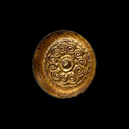 Large Anglo-Saxon Gilt Bronze 'Eleven Running Spir