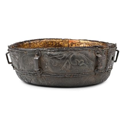 Medieval Part of a Circular Box with Embossed Leat