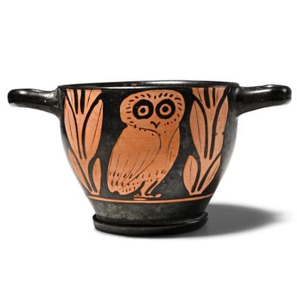 Greek Red-Figure Skyphos with Owl. The Peter Clayt