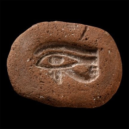 Egyptian Terracotta Mould for a Wedjat Eye. The Pe