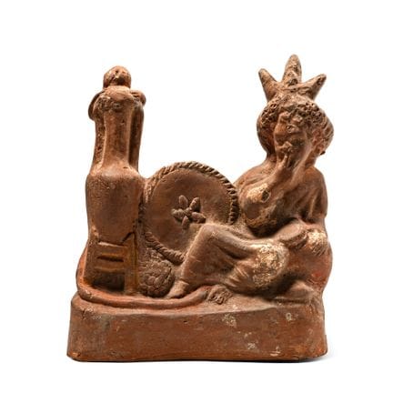 Figura in terracotta romano-egizia raffigurante Ar