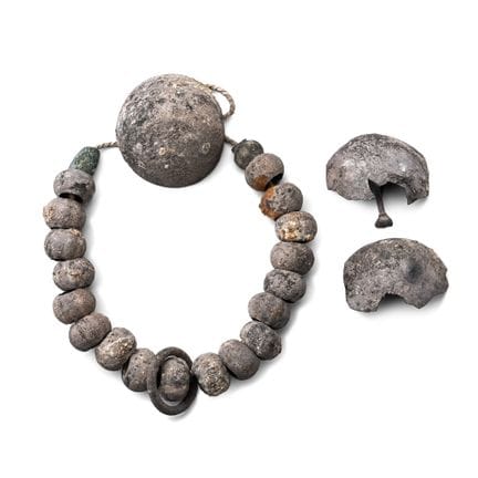 Collana di perline d’argento della Grecia occident