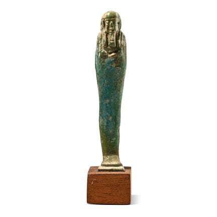 Egyptian Blue Glazed Shabti. 30th Dynasty-Ptolemai