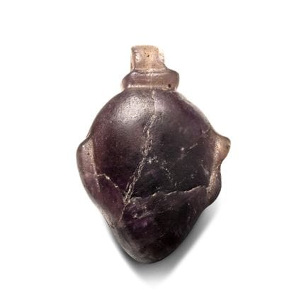 Egyptian Amythest Heart Amulet. Late Period, circa