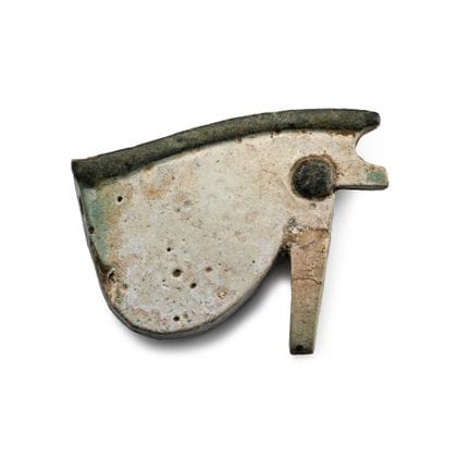 Large Egyptian Faience Eye of Horus Amulet. Third 