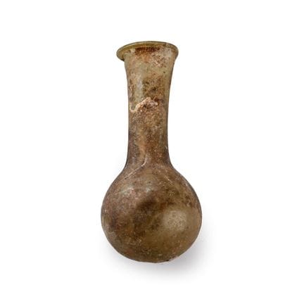 Vaso romano in vetro verde. Circa I-II secolo d.C.