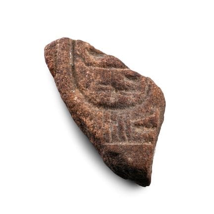 Egyptian Red Quartzite Granite Hieroglyphic Fragme