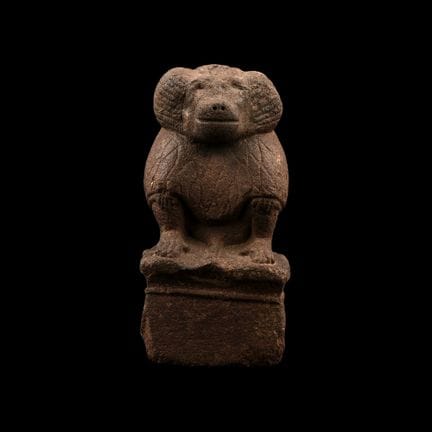 Egyptian Brown Quartzite Figure of the Baboon God 