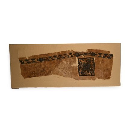 Egyptian Mounted Coptic Tunic Textile Fragment wit