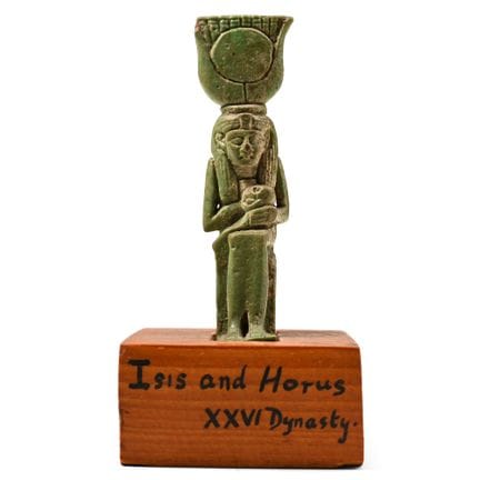 Egyptian Green Glazed Faience Amulet of the Goddes