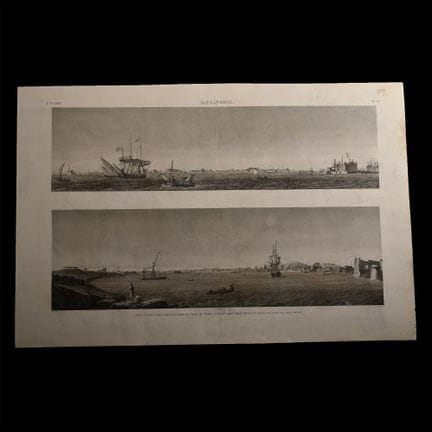 Very Large Egyptian Expedition Lithograph of Views