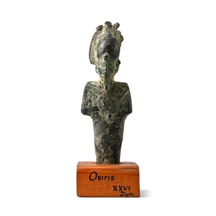 Egyptian Bronze Figure of the God Osiris. The Pete