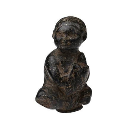 Egyptian Steatite Statuette of a Boy. Alexandria, 