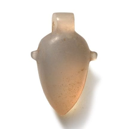 Egyptian Chalcedony Heart Amulet. Late Period, 664
