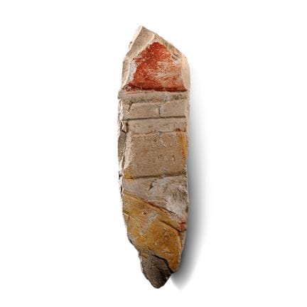 Egyptian Painted Limestone Tomb Wall Fragment. The