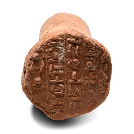 Egyptian Terracotta Funerary Cone of Amunhotep, ca