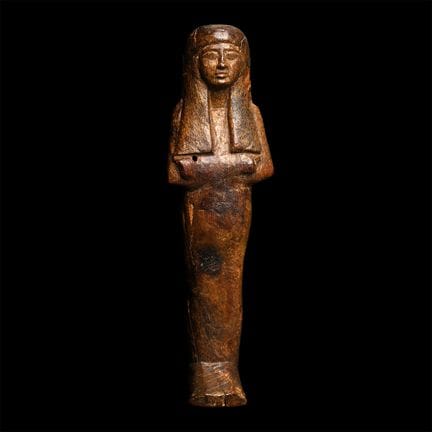 Shabti egizio in legno. Ex collezione R. Liechti (