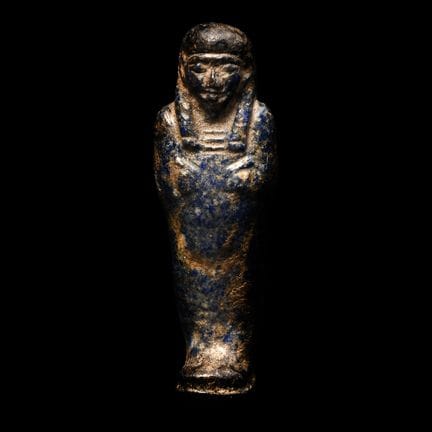 Egyptian Lapis Lazuli Shabti Amulet. New Kingdom, 