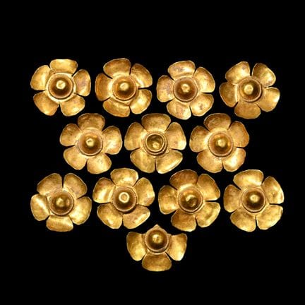 Greek Gold Rosette Mount Set. The Kal Noselson Col