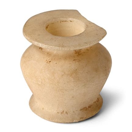 Egyptian Miniature Alabaster Vase. The Peter Clayt