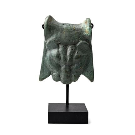 Elemento decorativo greco in bronzo raffigurante u