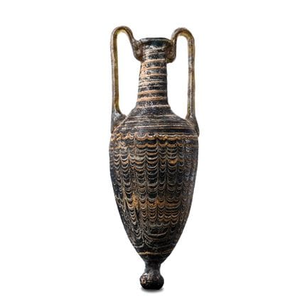 Greek Core-Formed Glass Amphoriskos. 5th-3rd centu