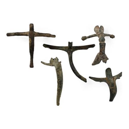 Roman Bronze Vessel Handle Group. 1st-4th century 