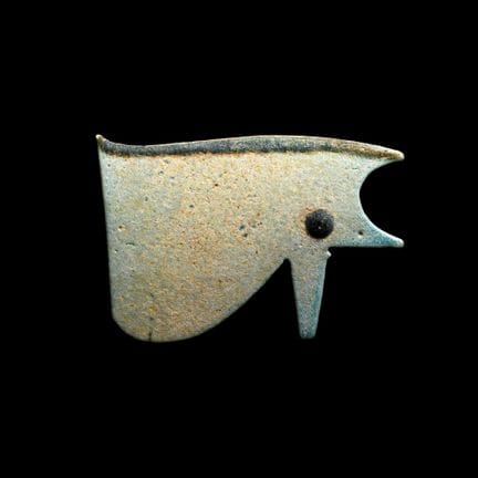 Large Egyptian Faience Eye of Horus Amulet. Third 