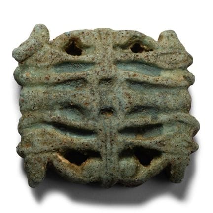Egyptian Faience Multiple Eye of Horus Amulet. New