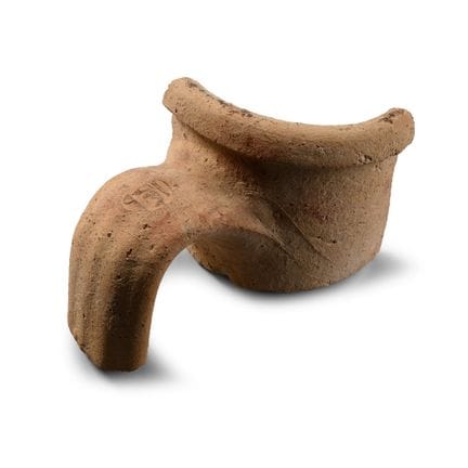 Romano-Egyptian Terracotta Amphora Handle with Sta