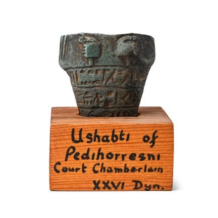 Egyptian Green Stone Shabti Fragment of Padihorres