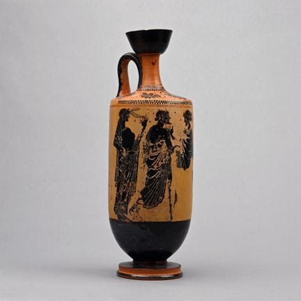 Greek Terracotta White-Ground Painted Lekythos Att