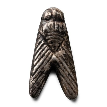 Egyptian Silver Fly Amulet. Late Period, 664-332 B