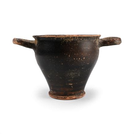 Greek Black Glazed Skyphos. South Italian, 5th-4th