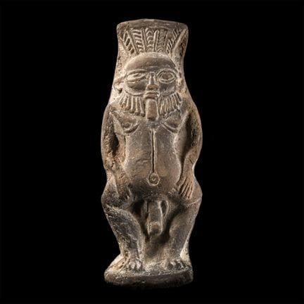 Egyptian Style Terracotta Bes Figure. Early 20th c
