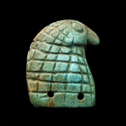 Egyptian Green Glazed Faience Qebehsenuef Attachme