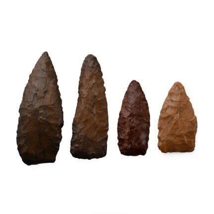 Egyptian Stone Age Knapped Lance Point Group from 
