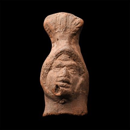 Egyptian Terracotta Statuette Head of the God Harp