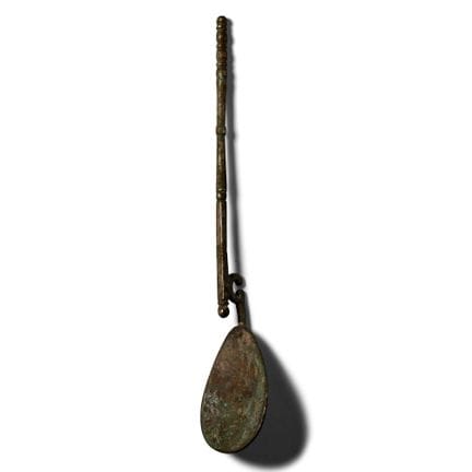 Roman Silvered Swan-Necked Spoon. Circa 1st-4th ce