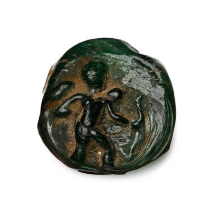 Roman Glass Vessel Roundel Seal with Deity. 1st ce